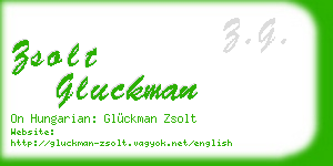 zsolt gluckman business card